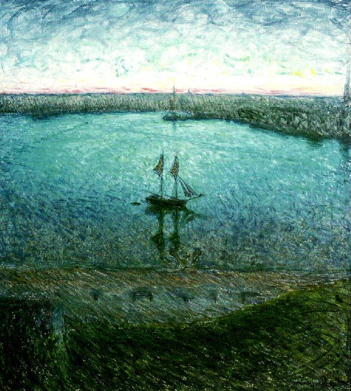 Eugene Jansson midsommarnatt France oil painting art